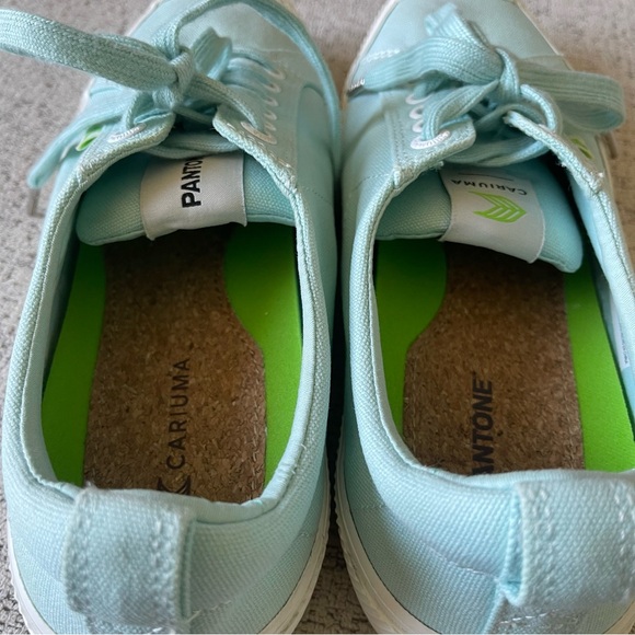 Cariuma Pantone Eggshell Blue Canvas Sneakers Size 8.5 - Picture 6 of 11